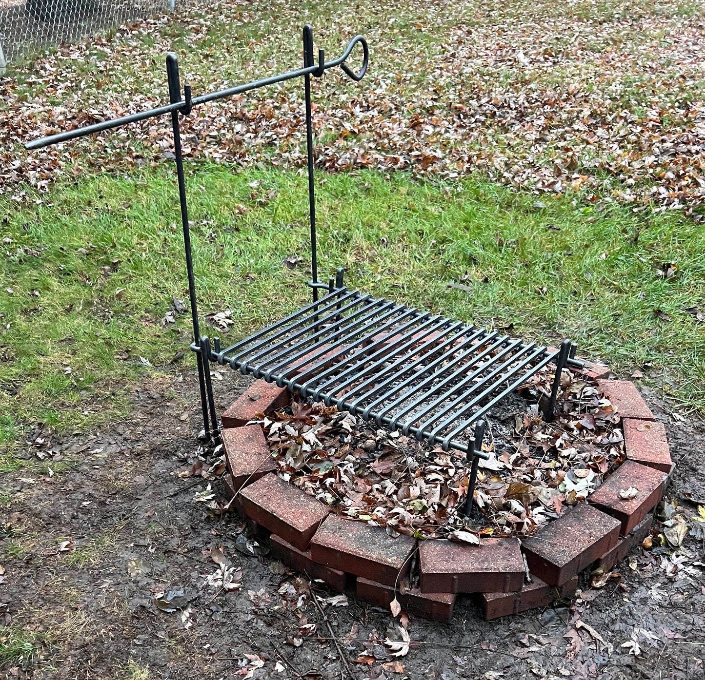 Hand Forged XL Cowboy Camp Grill with Dutch Oven Tripod