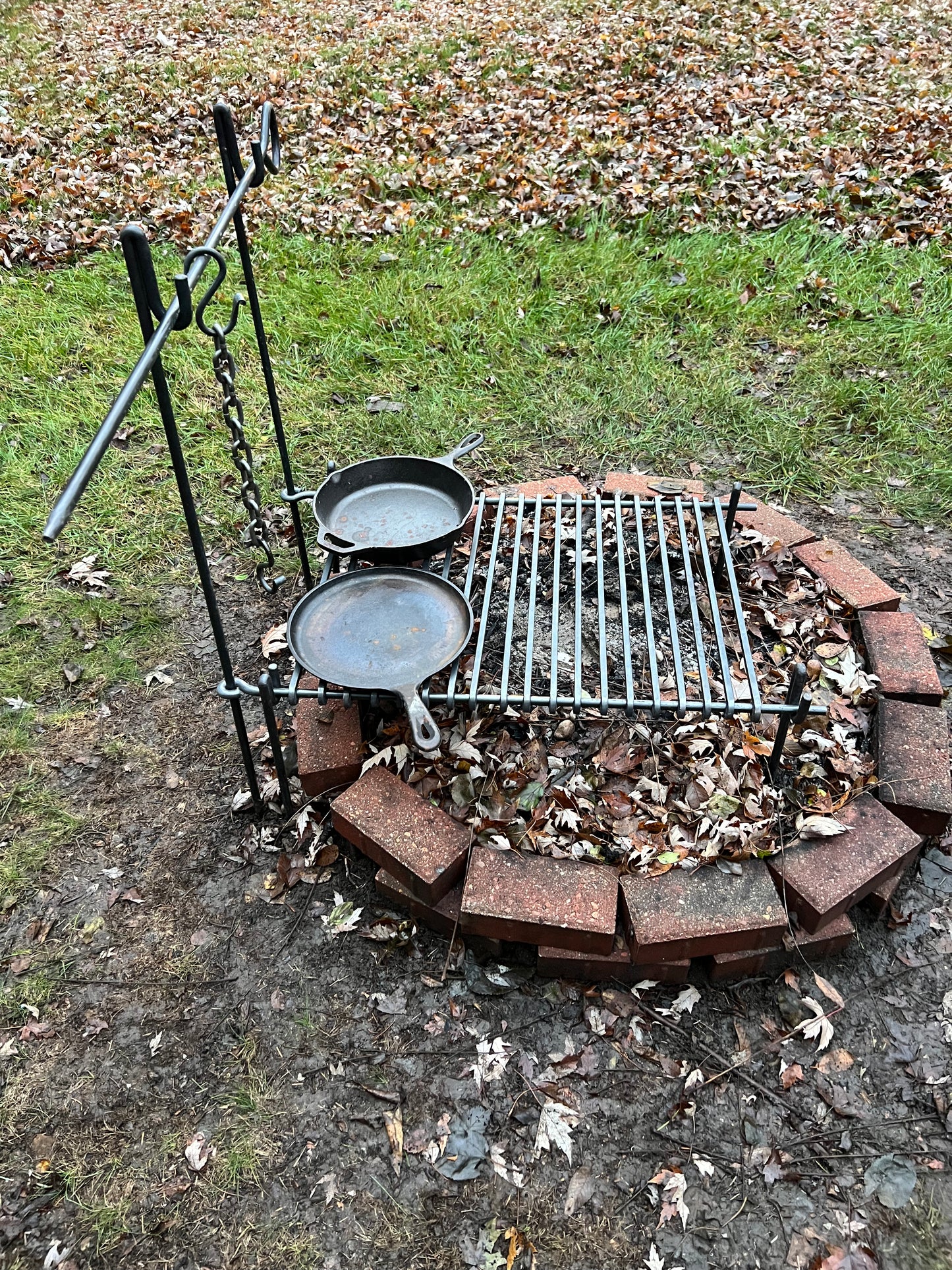 Hand Forged XL Cowboy Camp Grill with Dutch Oven Tripod