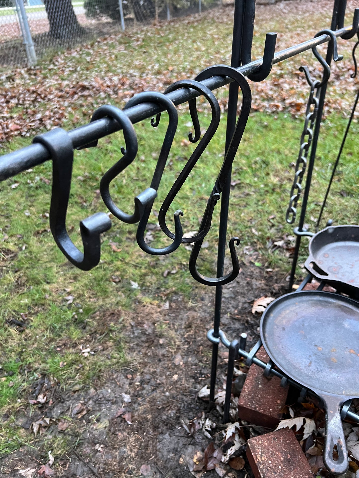 Hand Forged XL Cowboy Camp Grill with Dutch Oven Tripod