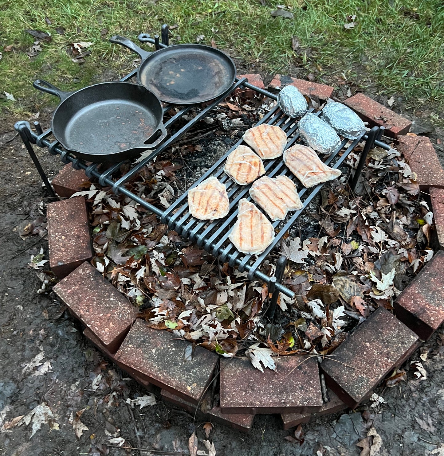 Hand Forged XL Cowboy Camp Grill