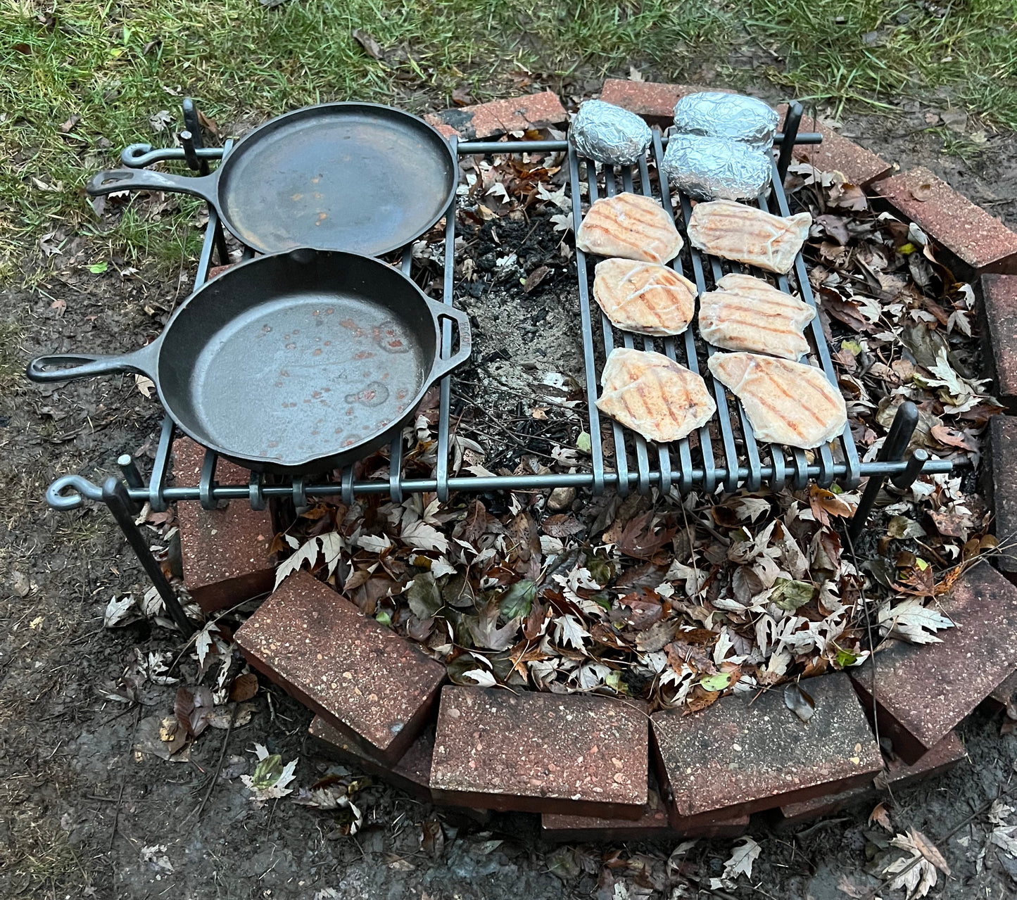 Hand Forged XL Cowboy Camp Grill