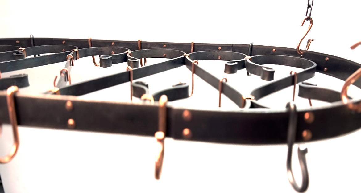 Hand Forged Steel & Copper Hanging Pot Rack – Buffalo Forge Co.